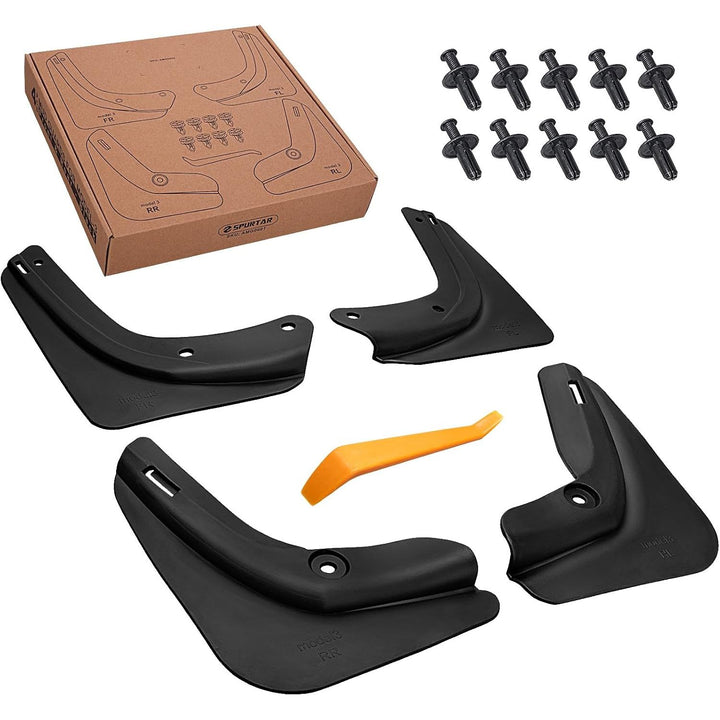 4 PCS Splash Guards for Tesla Model 3 Mud Flaps 2023-2019 No Drilling Car Fender Compatible with Model 3 2023 2022 2021 2020 2019 Upgraded Front and Rear Car Mud Flaps Black