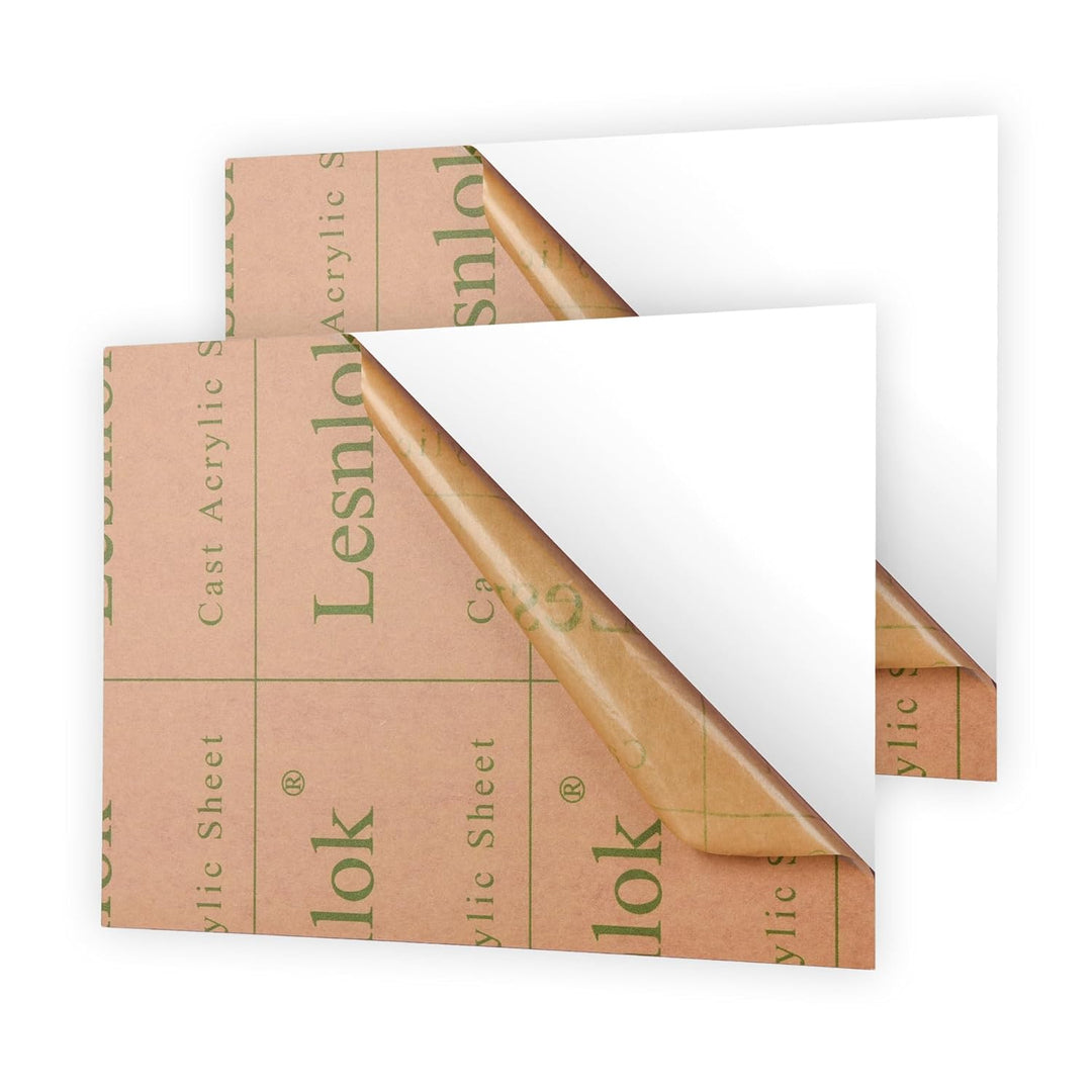 12 x 16 White Acrylic Sheets 1/8 inch Thick 3mm 2 Pack White Plexiglass Sheet,for Sign,Craft,Painting,Laser Cutting,DIY Display Projects (2, white, 12 x 16 x 1/8)