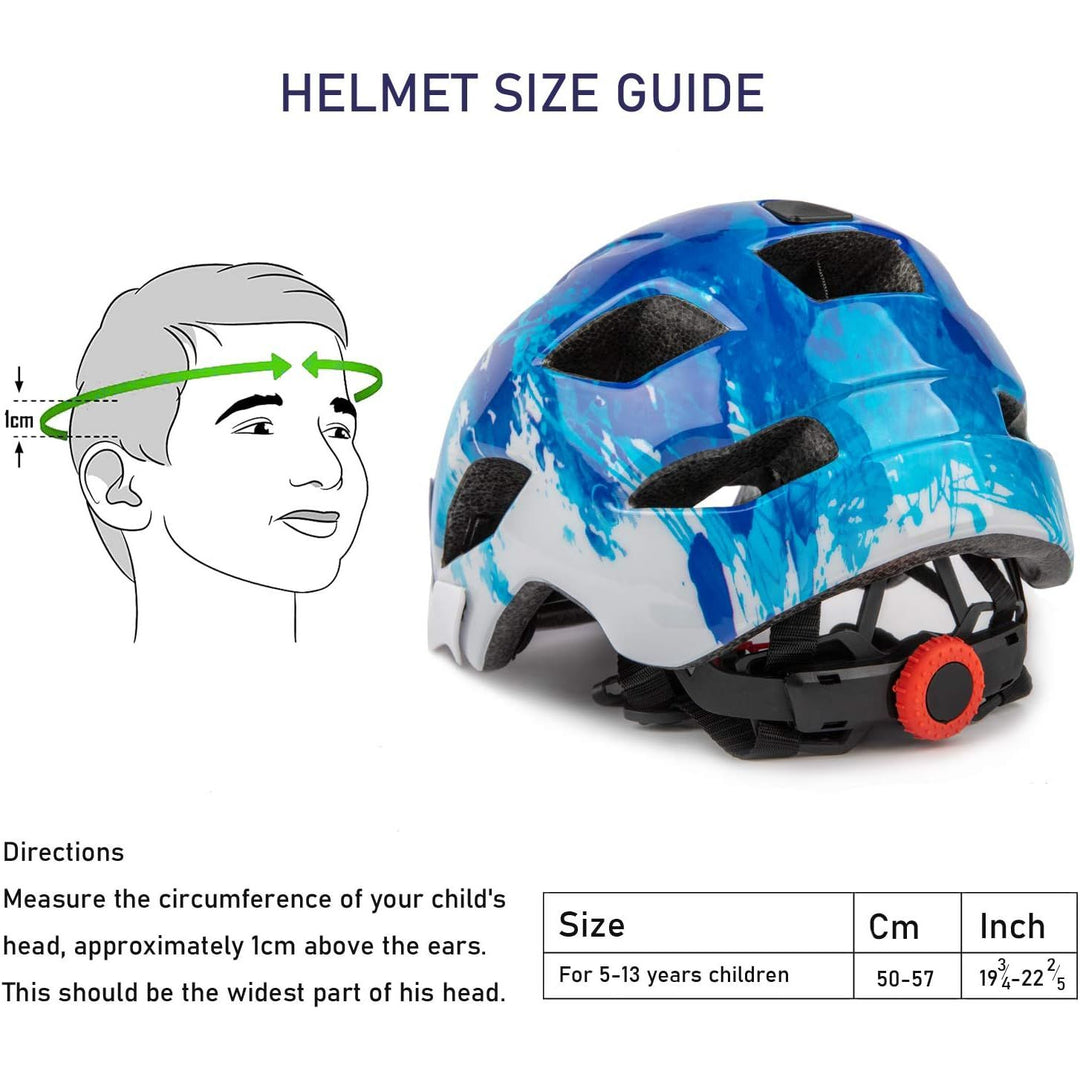 Kids Bike Helmet for Boys and Girls 5-14, With Removable Visor, Multi-Sport Safe and Comfortable (50-57cm), Navy Blue