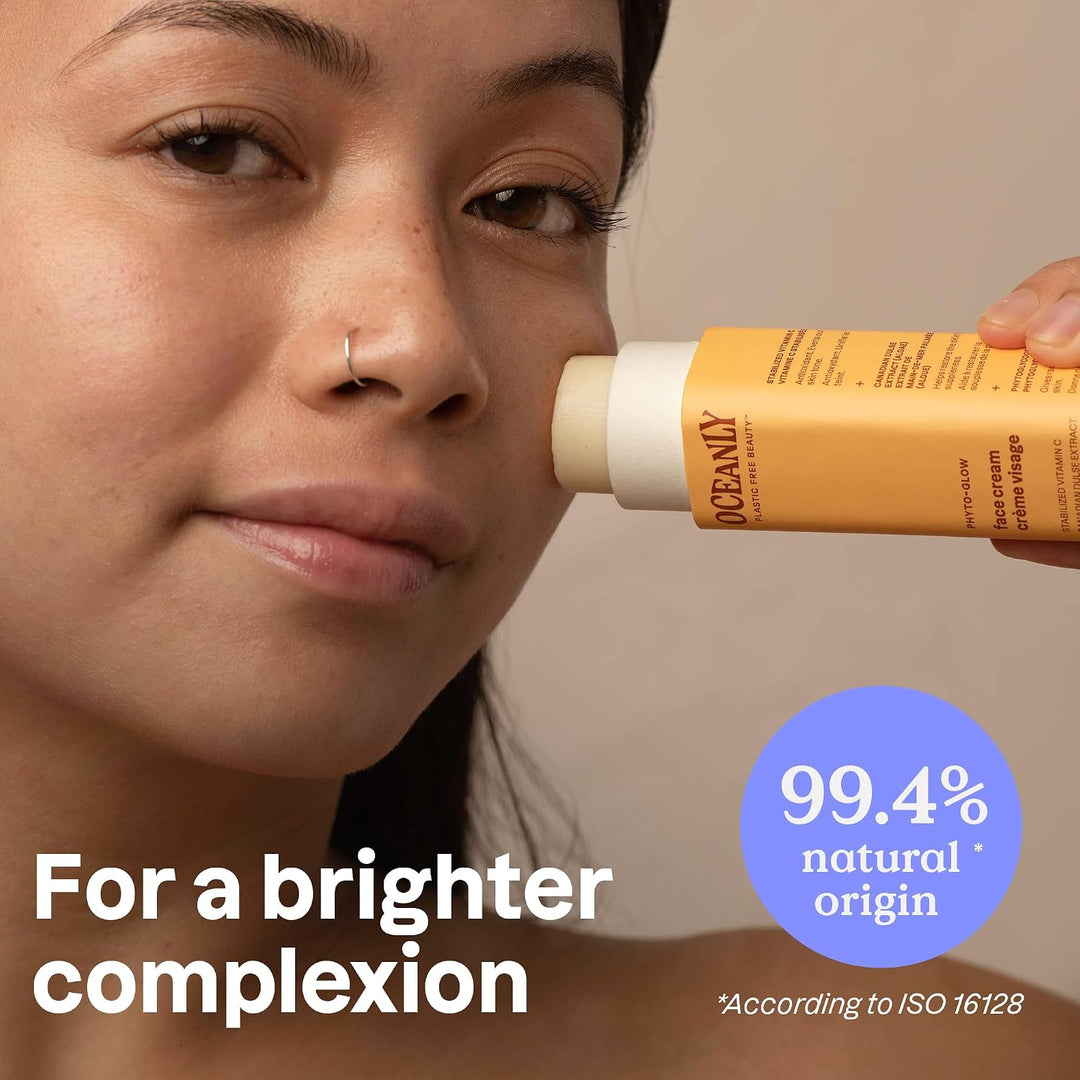 Attitude Oceanly Face Cream Stick, Made in Canada, EWG Verified, Plastic-free, Plant & Mineral-Based Ingredients, Vegan Beauty Products, PHYTO GLOW, Unscented, 8.5 grams