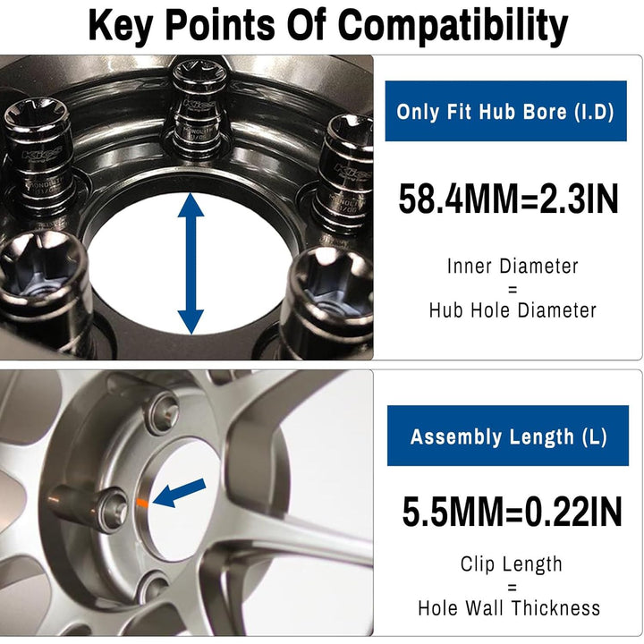 4PCS 63mm 2.48in Wheel Center caps Compatible with RAM Pickup Dakota Avenger 1500 2003-2016 2008-2010 2008-2014 Black OD:63MM ID:58.4MM