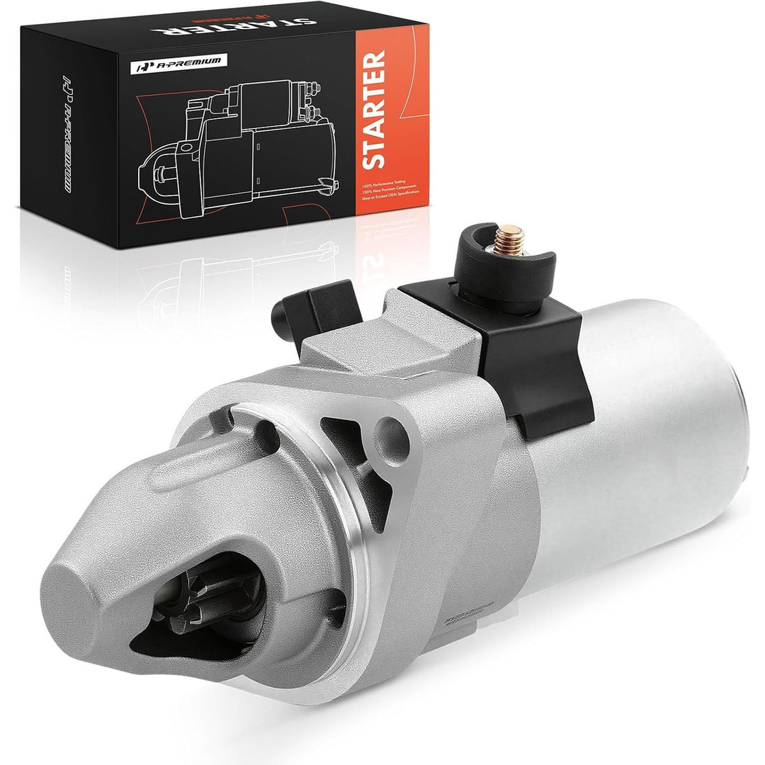 Starter Motor Compatible with Honda CR-V 2002 2003 2004 2005 2006 2.4L L4 Engine, 1.6KW 12V 9 Teeth Clockwise, Replace# 17844N, 31200-PPA-505, 31200-PPA-A01