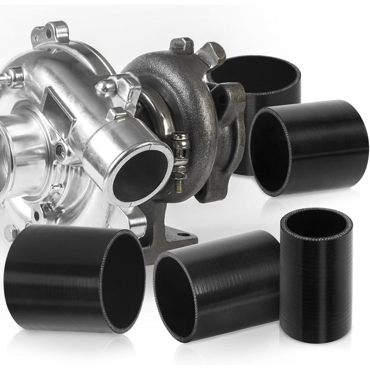4inch (102mm) ID Straight Coupler Silicone Hose 4inch(100mm) Length 4-Ply Reinforced High Performance with 2Pcs 105-127MM tainless Steel T-Bolt Clamp for Turbo, Intercooler and Intake
