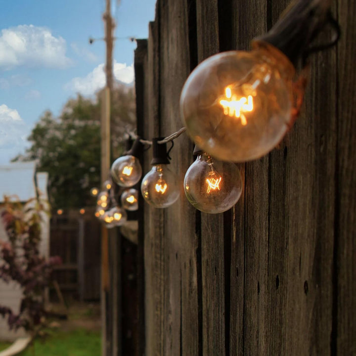 G40 Incandescent Globe 120V Light Bulb E12 Outdoor Light Bulbs 5W 2200K Warm White String Light Bulbs Patio Light Bulbs Replacement for Outdoor String Lights