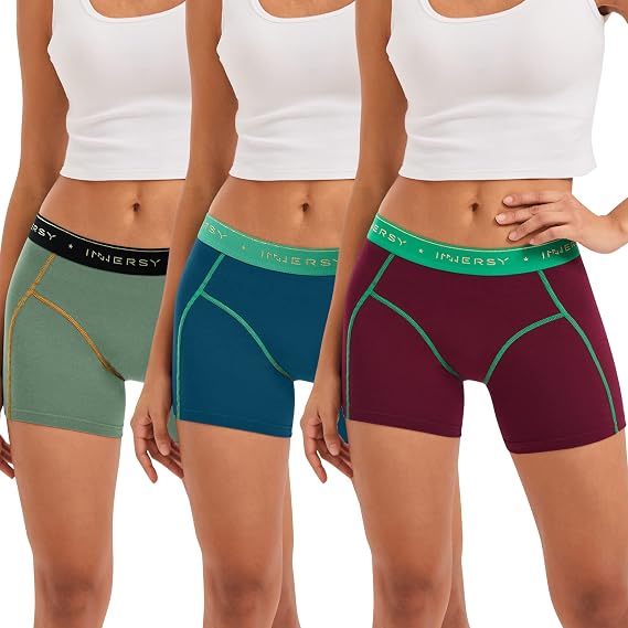 Women's Anti Chafing Boxer Briefs Cotton Boyshorts Workout Underwear Under Dresses Shorts 3-Pack XXL