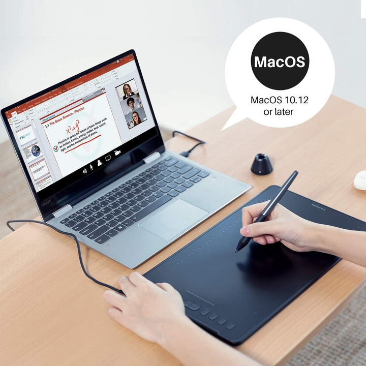 Inspiroy H1161 Graphics Drawing Tablets, Touch Strip and 8192 Pen Pressure Sketch Tablet with Battery-Free Stylus,10 Shortcut Keys, Compatible with Android, Windows, and Mac Black