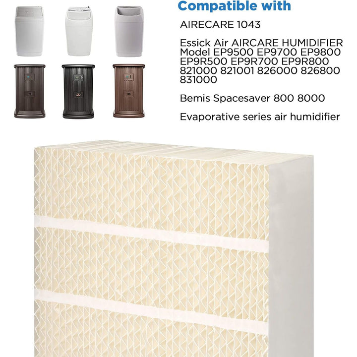 1043 Super Wick Humidifier Filter for AirCare Essick EP9 EP9R EP9500 EP9800 EP9700 826000 826800 831000 821000 821001 Humidifier 1043 Humidifier Filters Replacement Wick Filters (2-Pack)