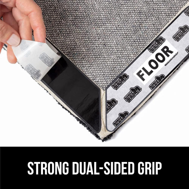 Rug Gripper Pads 16 Pack, Keep Area Rugs Corners from Curling and Bunching, Reusable Dual-Sided Flexible Sticky Pad Grips Floor and Holds Carpet in Place on Hardwood Floors