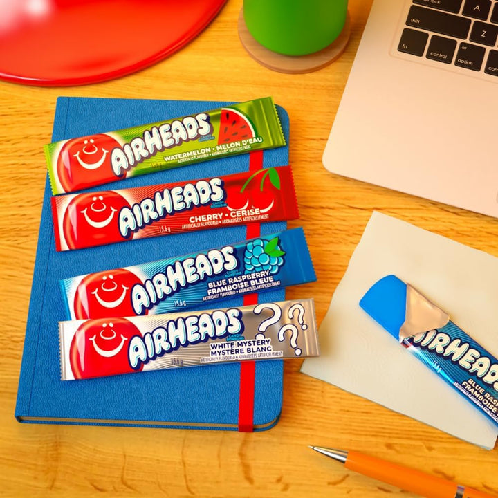 Airheads Candy Individually Wrapped Bars - White Mystery Flavour - Bulk Pack of 36
