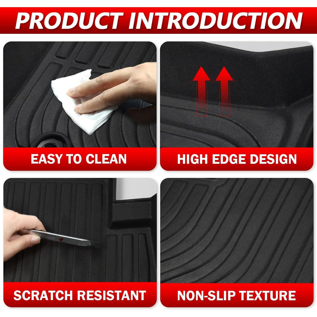 KIA Telluride 2020-2023 2024 2025 Floor Mats & Cargo Liner with Backrest Mat Full Set All Weather Protection TPE for KIA Telluride Accessories Quality Waterproof Heavy Duty car mat