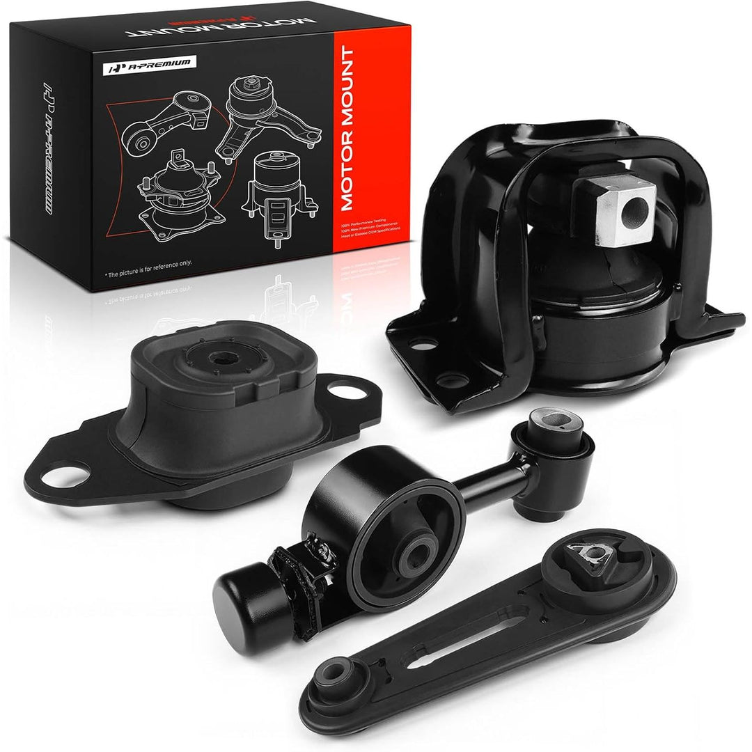 Engine Motor Mount and Transmission Mount Kit Compatible with Nissan Versa 2007-2012, Cube 2009-2014, L4 1.8L, 4-PC Set, Replace# 11360-EL00A, 11350-EL00A