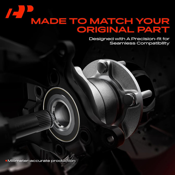 Front Wheel Bearing and Hub Assembly with ABS & 5-Lug Compatible with Dodge Dakota 2005-2010, Ram Dakota 2011, Mitsubishi Raider 2006-2008, 4-Wheel ABS Only, Replace # 513229