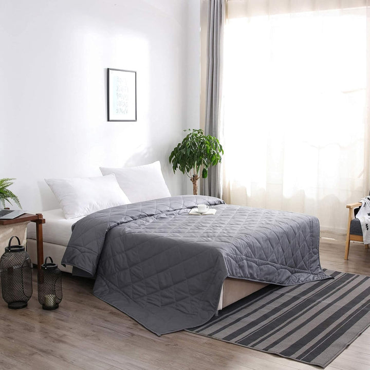 Weighted Blanket King Size 88''x104'', Cooling Weighted Blanket 20lbs California King Double Bed Adult Heavy Blanket with Premium Glass Beads-Dark Grey