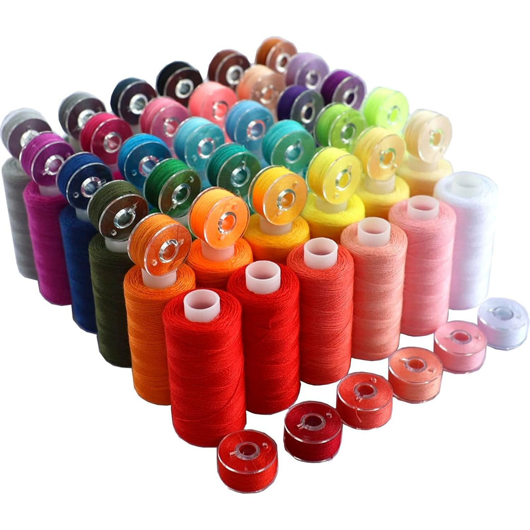 72 PCS Sewing Thread Assortment, 36 Color Thread for Sewing Machine with 36 Same Color Bobbins, Polyester Thread 400 Yards/Spool (72) - Just Closeouts Canada Inc.