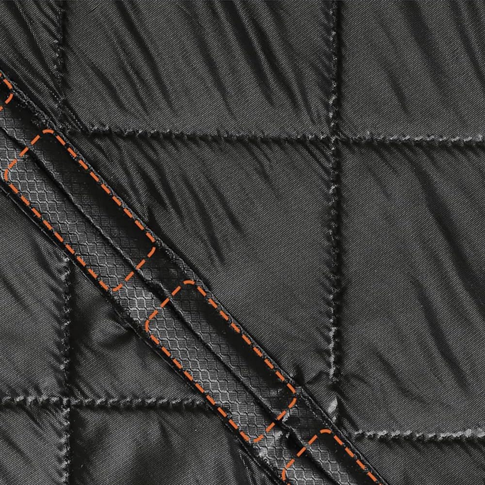 72"X 80"Magnetic Thermal Insulated Door Curtain Winter Door Curtain Insulated Curtains For Thermal Upgraded Oxford Cloth Filled Thicken Cotton Winter Cover To Basement Laundry Room(Black + Clear) - Just Closeouts Canada Inc.X004GVH56H