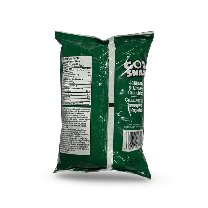 Go 2 Snax Jalapeno & Cheese Crunchies, 150g