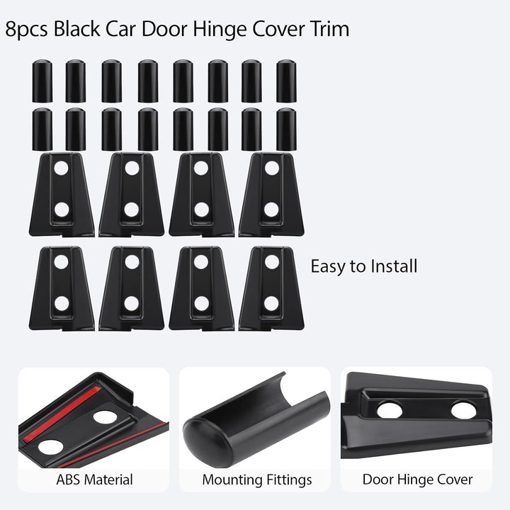 8 Black Door Hinge Covers for 2007–2018 JK 4-Door - Just Closeouts Canada Inc.X004KMH36J