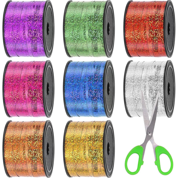 8-Colour Metallic Curling Ribbon Set with Scissors, 800 yd - Just Closeouts Canada Inc.X0045EV3S1