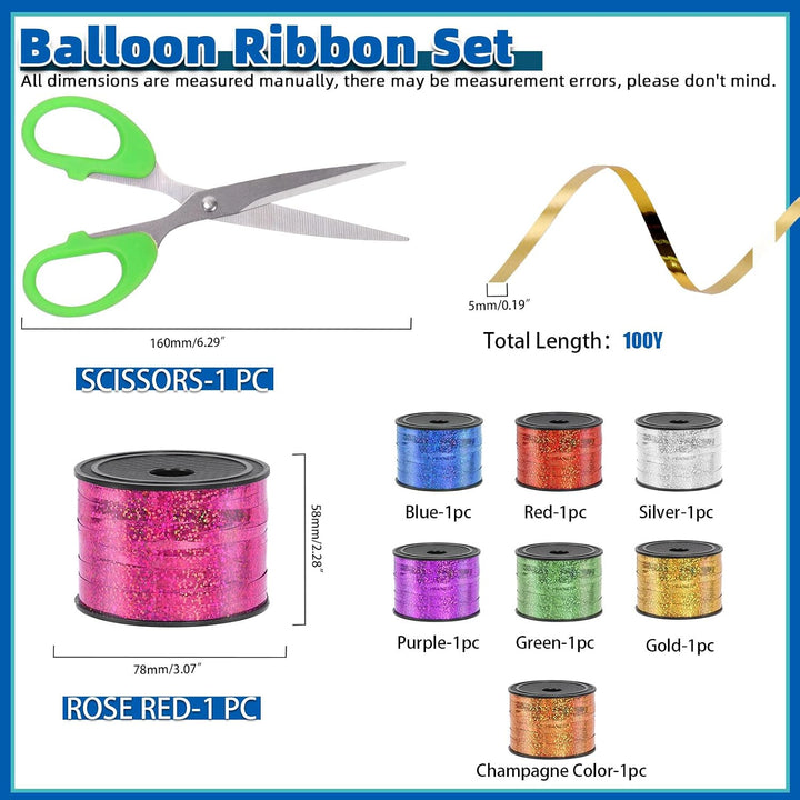 8-Colour Metallic Curling Ribbon Set with Scissors, 800 yd - Just Closeouts Canada Inc.X0045EV3S1
