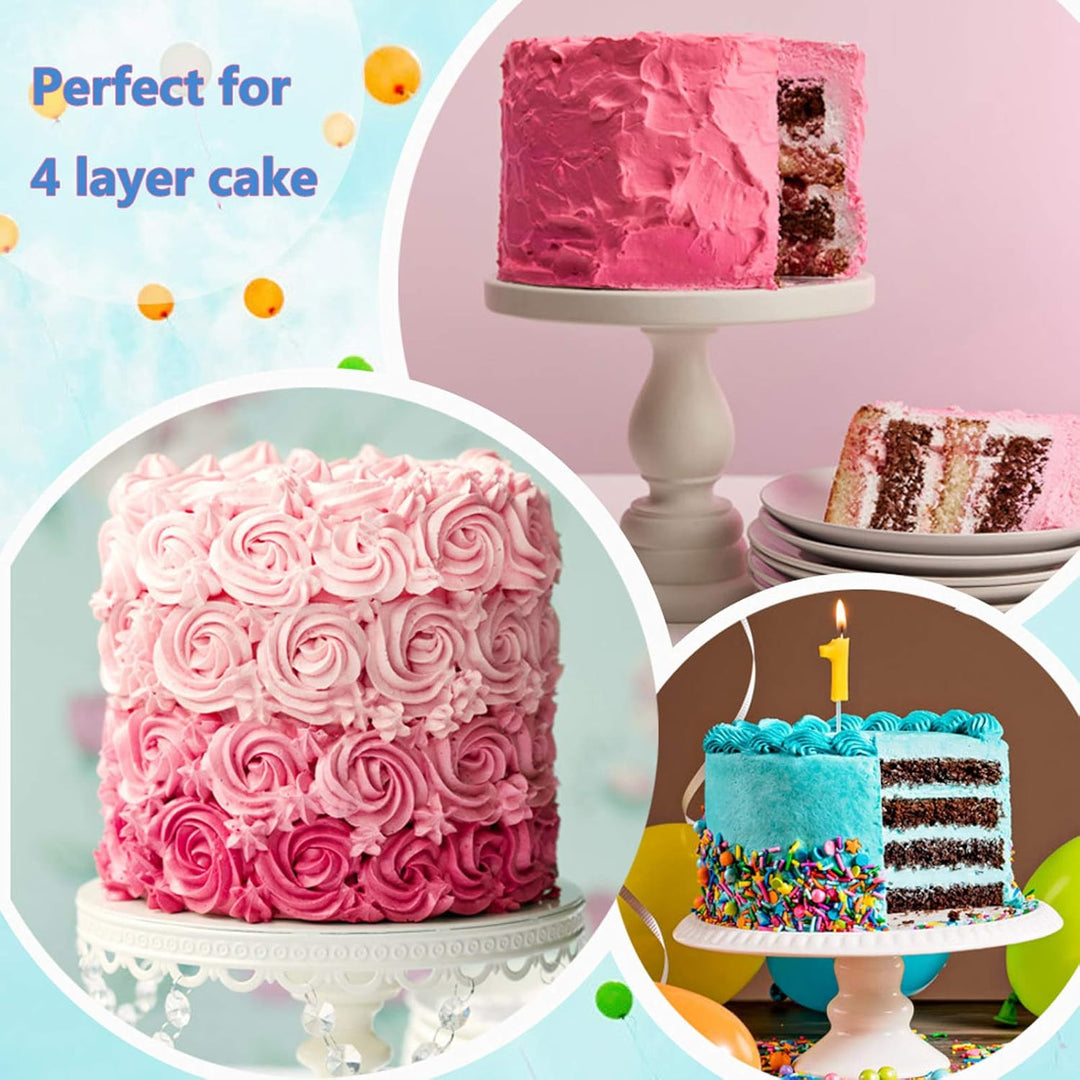 8 Inch Cake Pan Set of 4, Stainless Steel Round Layer Cake Baking Pans, Non - Toxic & Healthy, Mirror Finish & Dishwasher Safe - Just Closeouts Canada Inc.