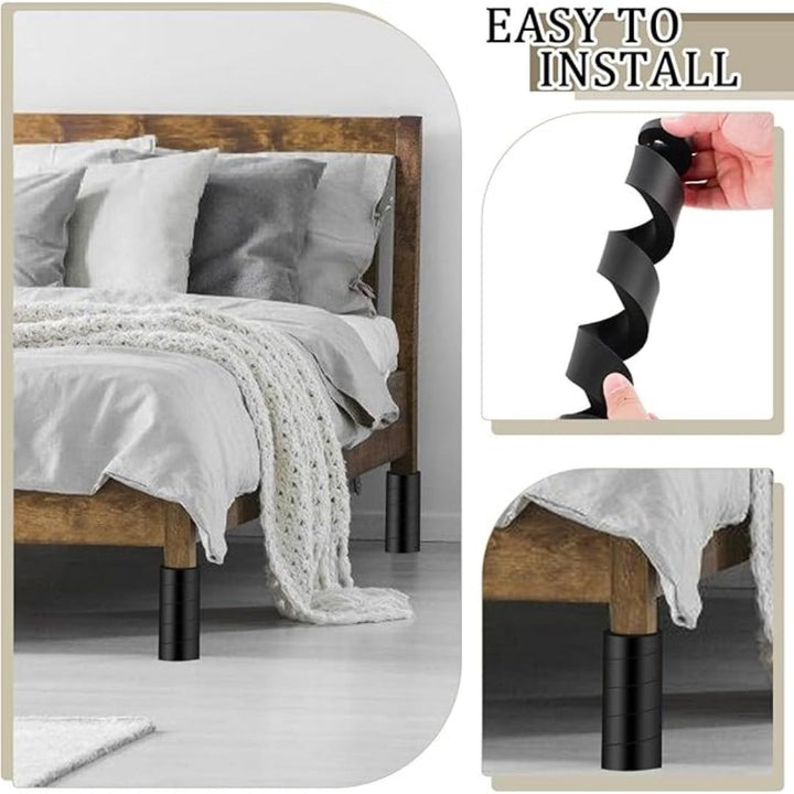 8-Pack Black 6-Inch Bed Frame Leg Toe Protectors - Just Closeouts Canada Inc.
