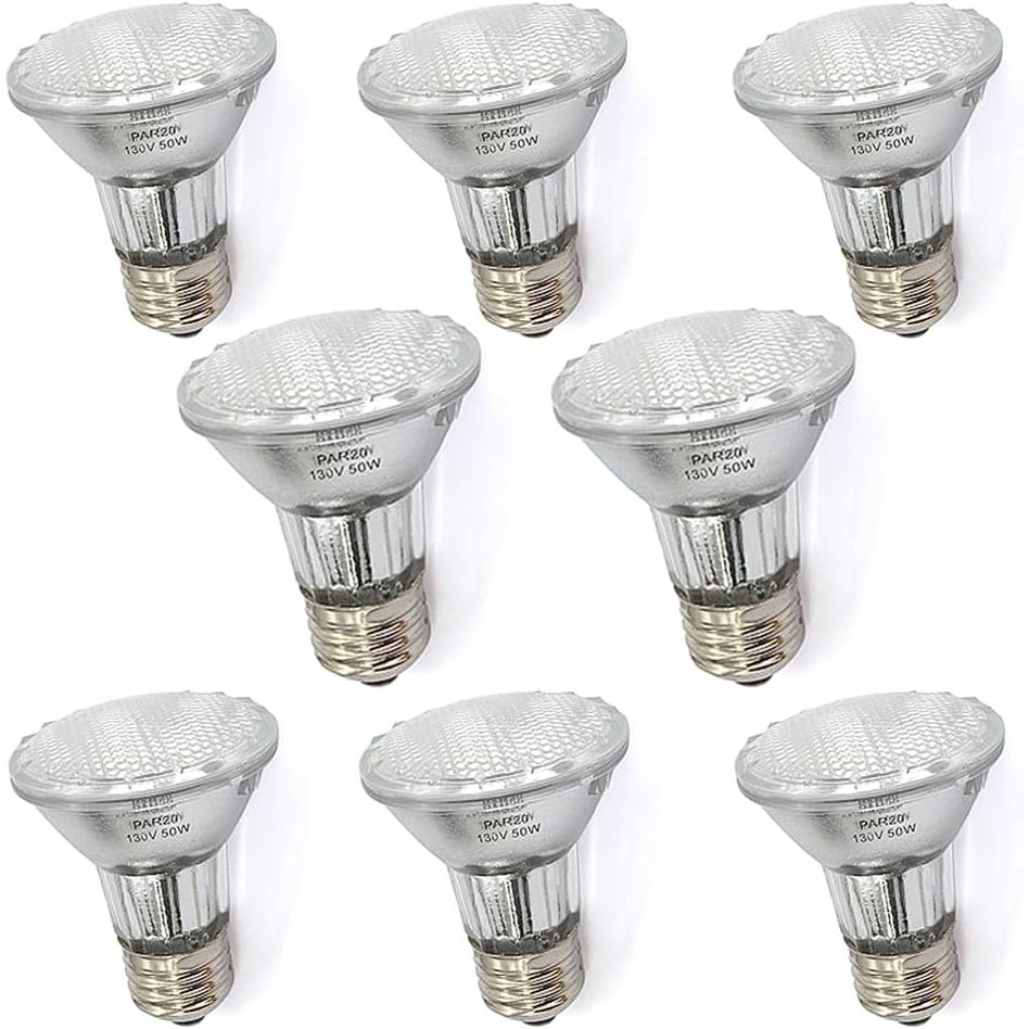 8 Pack PAR20 50W 120V E26 Medium Base Halogen Flood Light Bulbs, Dimmable Bulbs for Range Hood Lights, Ceiling Fan, Table Light - Just Closeouts Canada Inc.