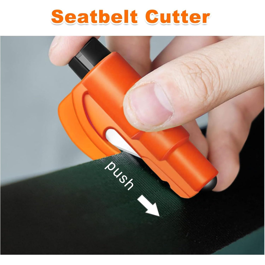 8 Pcs Glass Breaker Seatbelt Cutter, 2-in-1 Car Escape Rescue Tool with Car Window Breaker and Seat Belt Cutter, Mini Hammer Emergency Rescue Tool Keychain - Just Closeouts Canada Inc.X0043BFEPJ