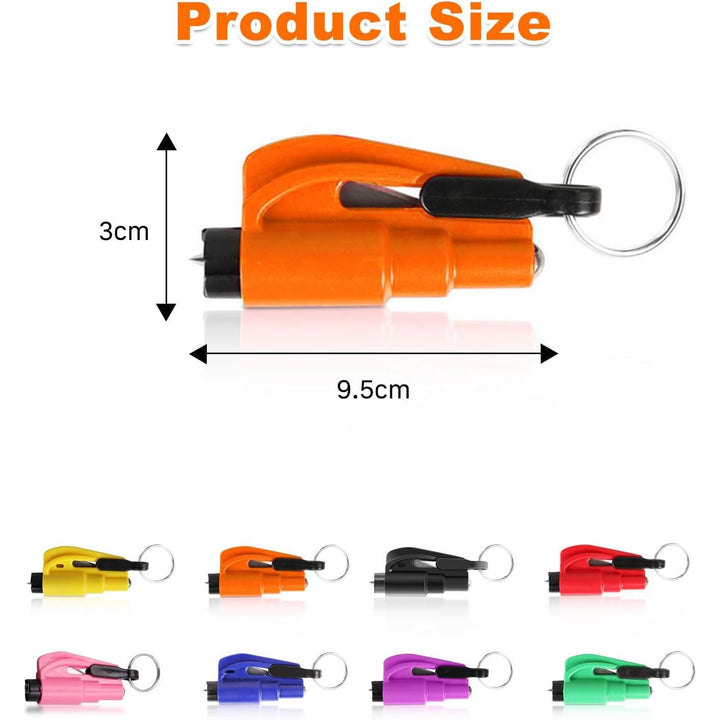 8 Pcs Glass Breaker Seatbelt Cutter, 2-in-1 Car Escape Rescue Tool with Car Window Breaker and Seat Belt Cutter, Mini Hammer Emergency Rescue Tool Keychain - Just Closeouts Canada Inc.X0043BFEPJ
