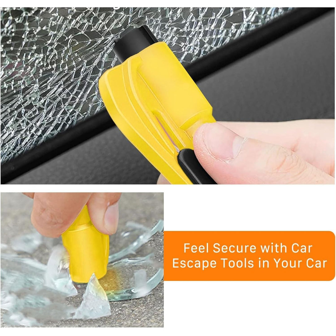 8 Pcs Glass Breaker Seatbelt Cutter, 2-in-1 Car Escape Rescue Tool with Car Window Breaker and Seat Belt Cutter, Mini Hammer Emergency Rescue Tool Keychain - Just Closeouts Canada Inc.X0043BFEPJ