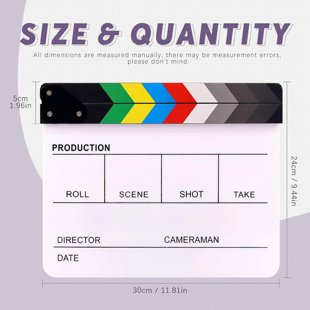 8-Piece 10 × 12-Inch Acrylic Film Clapperboard Kit - Just Closeouts Canada Inc.X002ODGK79