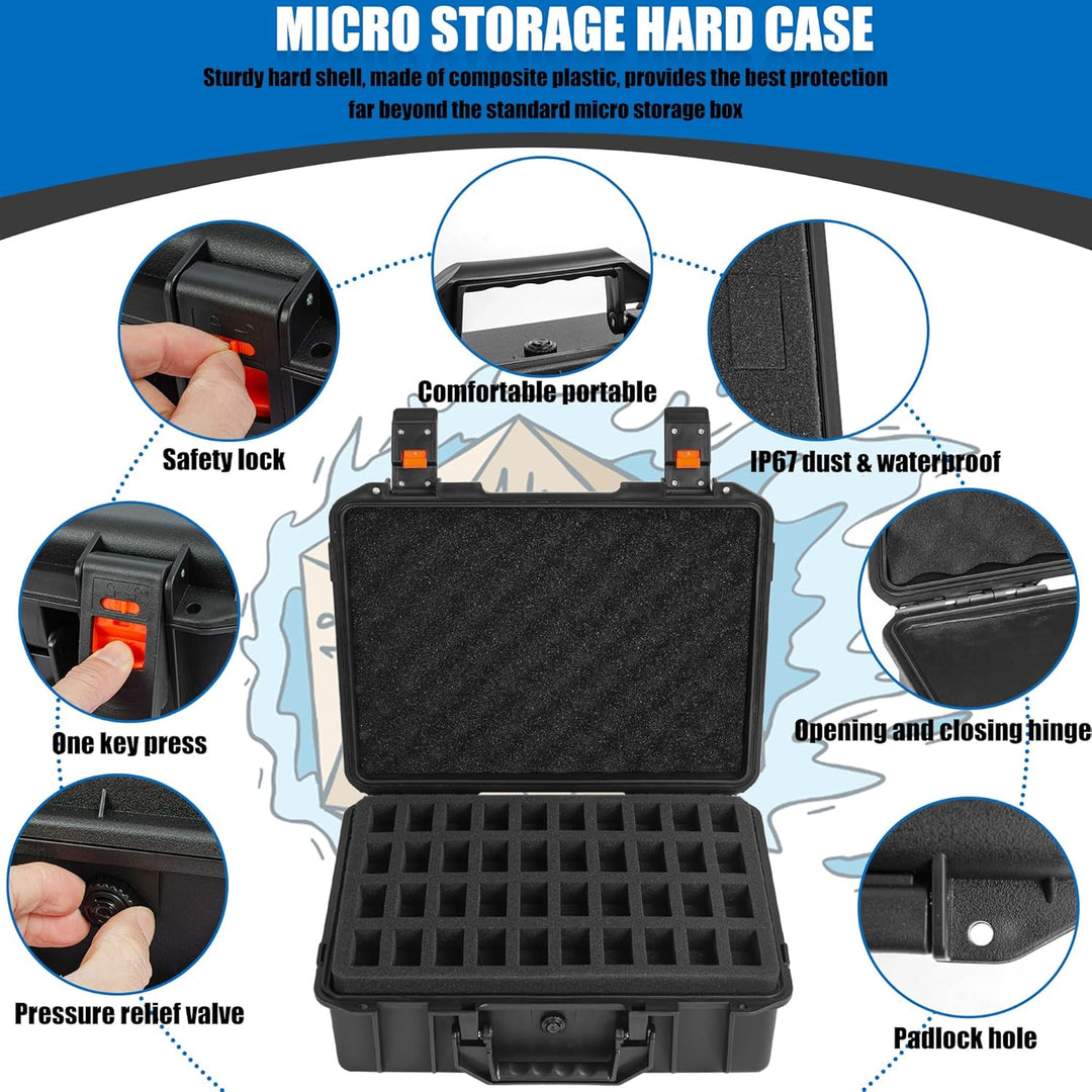 80 Slot Miniature Storage Figurine Case, Miniature Hard Shell Case Sturdy Figurine Miniature Carrying Case, Miniatures Transport Case Compatible with Warhammer 40k, Dungeons & Dragons and More - Just Closeouts Canada Inc.X0047R0FWL