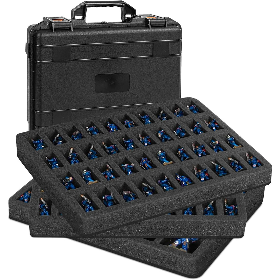 80 Slot Miniature Storage Figurine Case, Miniature Hard Shell Case Sturdy Figurine Miniature Carrying Case, Miniatures Transport Case Compatible with Warhammer 40k, Dungeons & Dragons and More - Just Closeouts Canada Inc.X0047R0FWL