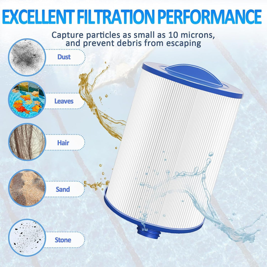 PWW50 Spa Filter Compatible with Pleatco Spa Hot Tub Filter, PWW50P3 Filter Compatible with Unicel 6CH-940, Filbur FC-0359, Waterways 817-0050 Front Access Skimmer Aber Hot Tubs, 2 Pack