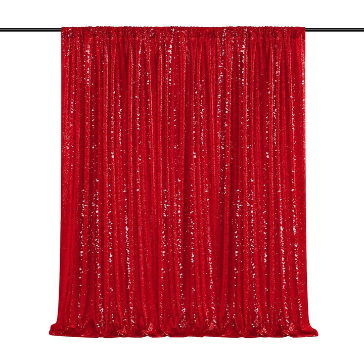 4ft x 8ft Red Sequin Backdrops Glitter Curtain Photography Background Valentine's Day Baby Shower Decorations
