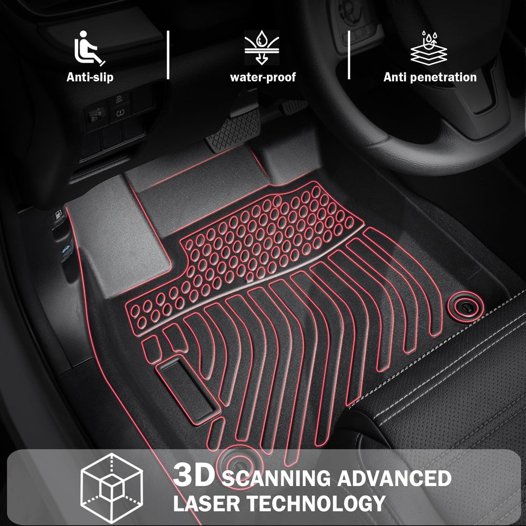 KIA Telluride 2020-2023 2024 2025 Floor Mats & Cargo Liner with Backrest Mat Full Set All Weather Protection TPE for KIA Telluride Accessories Quality Waterproof Heavy Duty car mat