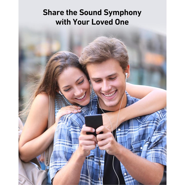 USB C to Dual 3.5mm Audio Splitter, Headphone Adapter for 2 People to Share Music & Movies, Compatible with iPhone 16/15 Pro Max/Pro/Plus, Samsung GalaxyS23/S22, iPad Pro, MacBook, Pixel & More