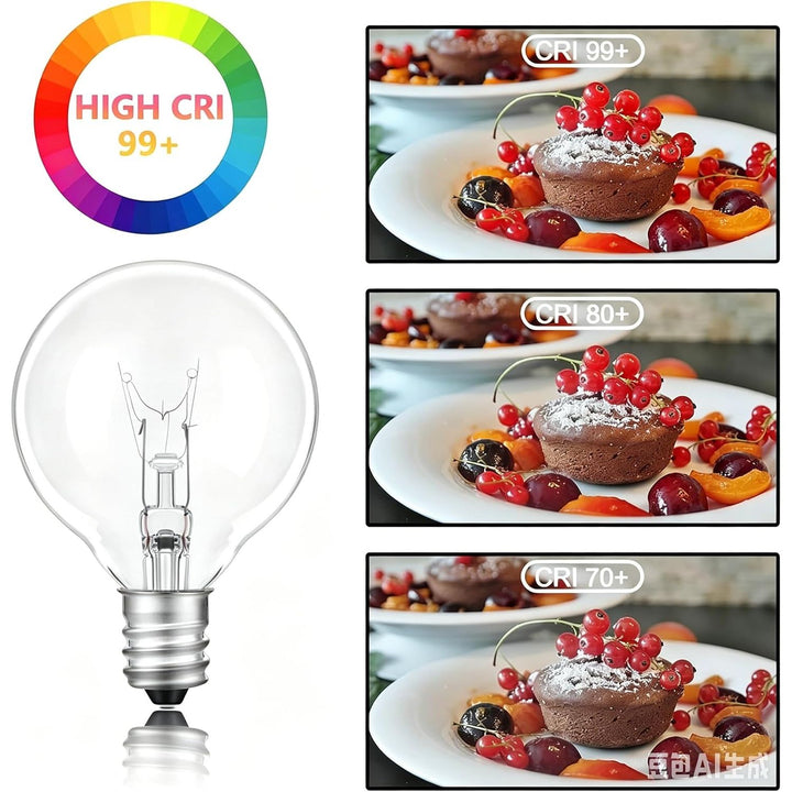 G40 Incandescent Globe 120V Light Bulb E12 Outdoor Light Bulbs 5W 2200K Warm White String Light Bulbs Patio Light Bulbs Replacement for Outdoor String Lights