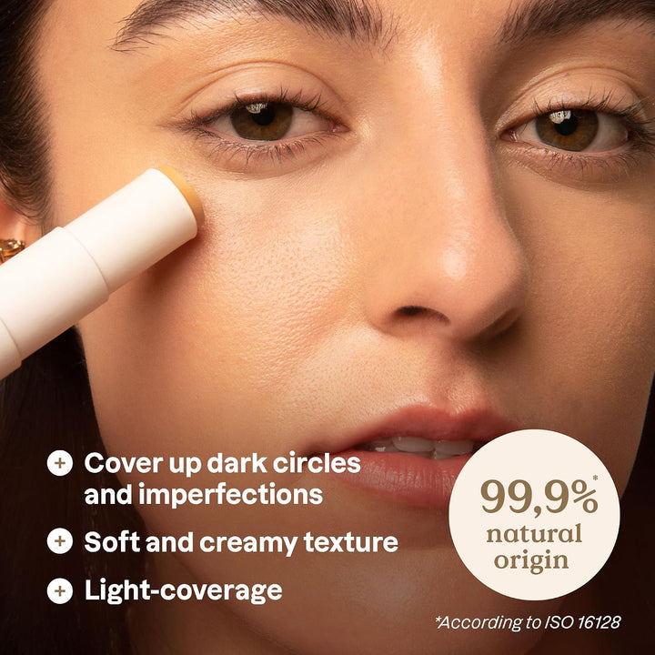 ATTITUDE Oceanly Light Coverage Under Eye Concealer Stick, Titanium Dioxide-Free, EWG Verified, Plastic-Free, Vegan Makeup, Dune, 5.7g