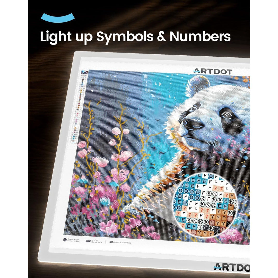 A1 LED Light Board for Diamond Painting Kits for Adults,Powered by USB and Adjustable Brightnesst Light Pad for Diamond Art with Accessories and Tools for Adults