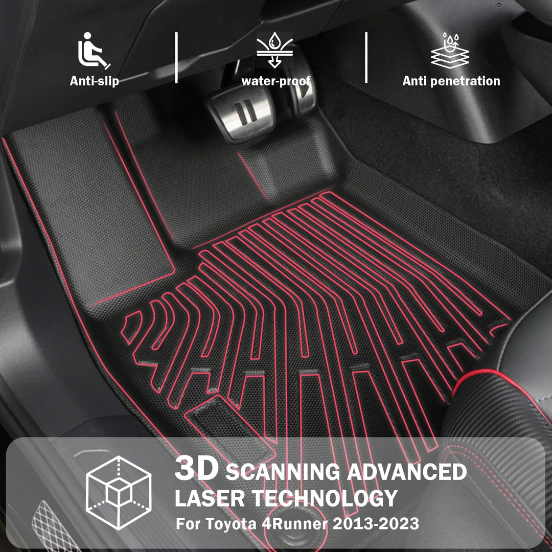 Floor Mats for Chevy Chevrolet Suburban/GMC Yukon XL 2024-2021 Floor Mats & Cargo Liner with Backrest Mat Full Set All Weather Protection TPE for Suburban Accessories (8seat)