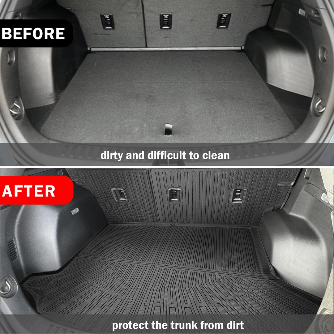 Cargo Mat for Chevrolet Chevy Equinox/GMC Terrain 2025 Accessories Cargo Liner Seat Backrest 2 in 1 Mat All-Weather TPE Black Trunk Cargo Liner for Equinox Accessories