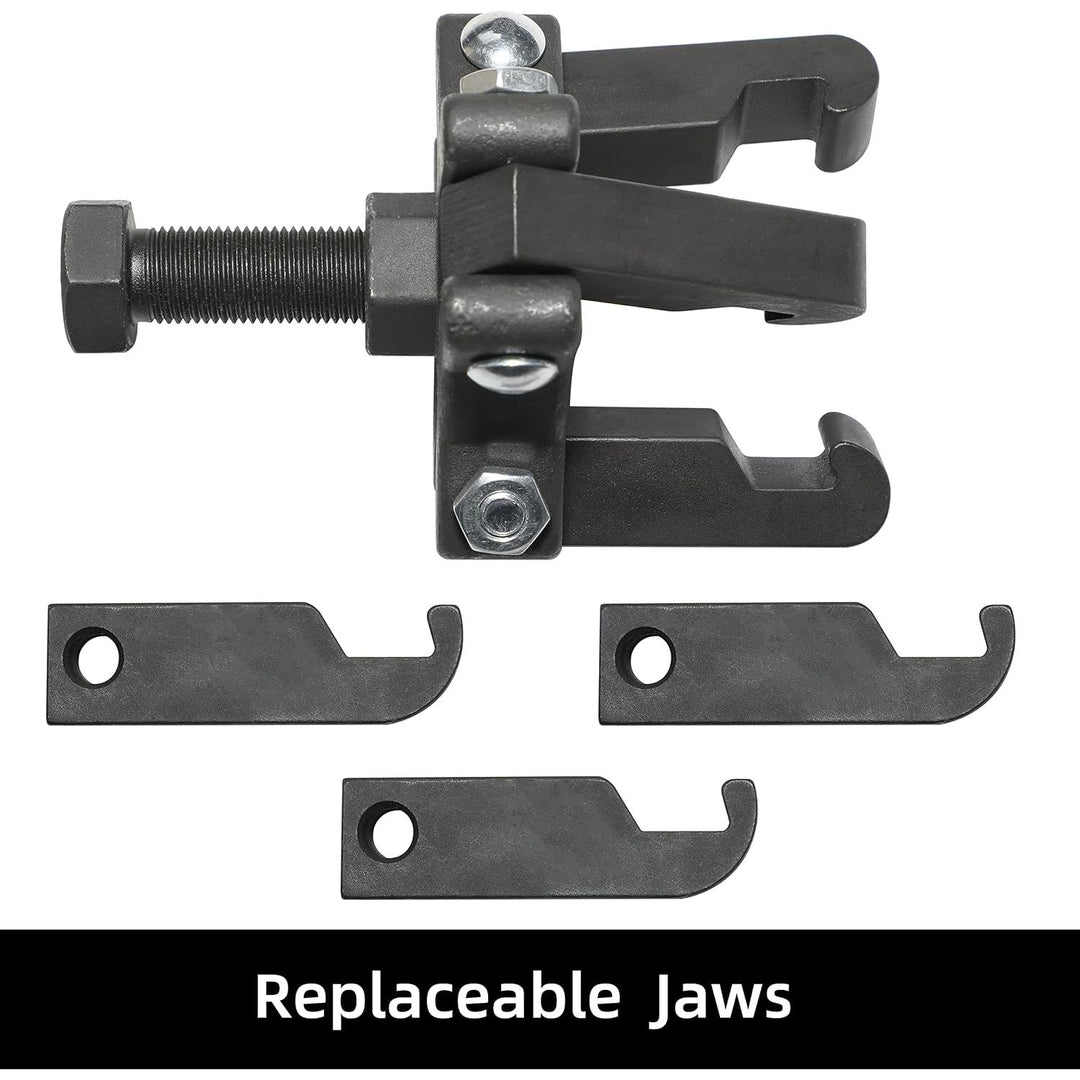 Harmonic Balancer Damper Pulley Remove Kit Compatible with Ford, GM, Chrysler, Cadillac, Chevy Trucks, Mitsubishi, Upgraded Version 3 Jaw Puller