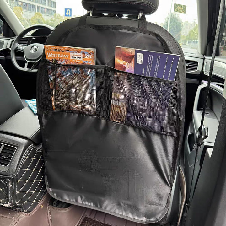 2PCS Car Seat Back Protectors with Adjustable Strap, Waterproof Seat Back Kick Pads for Car Truck SUV Van