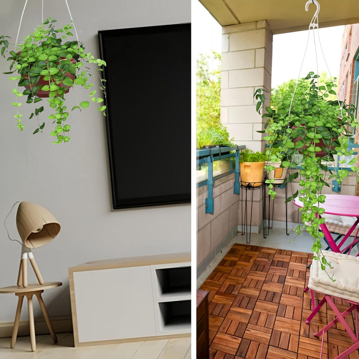 20 Pack Hanging Basket Hangers Hook, 39.5 cm Plastic Hanging Basket Chain, Garden Plant Hangers, Flower Plant Pot Hanger, for Plastic Flowerpot (White)