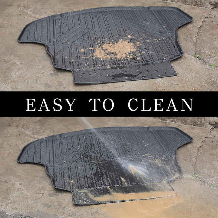 Floor Mats & Large Trunk Mat for 2018-2025 2026 Volkswagen Atlas（Only Fit 7 Seats）-2nd Row Bench Seat,TPE All Weather Protection 3 Rows Car Floor Liners with Large Cargo Liners for VW Atlas