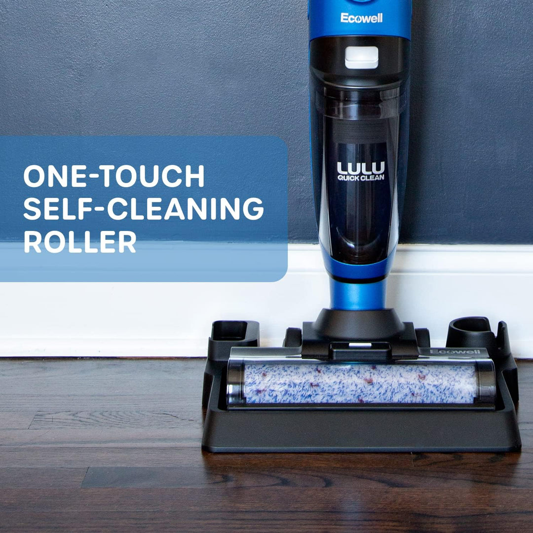 Ecowell Cordless Wet Dry Vacuum Cleaner Multi-Surface for Hard Floors and Area Rug, Voice Prompt, LULU Quick Clean P04, Blue