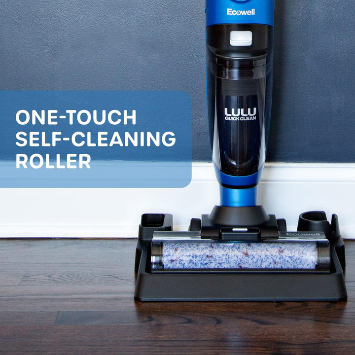 Ecowell Cordless Wet Dry Vacuum Cleaner Multi-Surface for Hard Floors and Area Rug, Voice Prompt, LULU Quick Clean P04, Blue