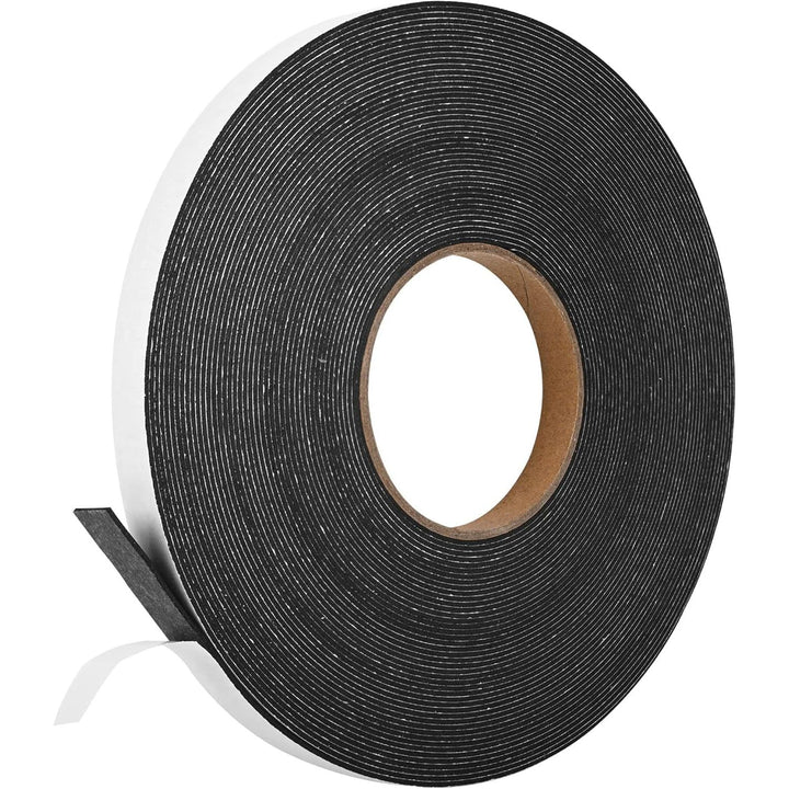 Self Adhesive Foam Tape Weatherstrip 1/2In x 1/16In x 66Ft High Density Foam Insulation Strips Seal Weather Stripping with Strong Adhesive for Door and Window Sound Isolation Soundproofing