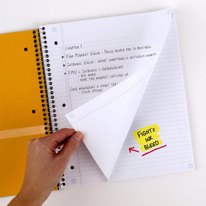 Five Star 1-Subject Spiral Notebook, 8.5" x 11" Paper Size, College Ruled, 200 Pages/100 Sheets, Neat Sheet Perforated Pages, Wirebound, Black Poly Cover, Pack of 1 (72057)