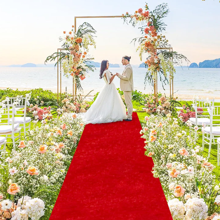 Red Aisle Runner for Wedding Ceremony 4x15 FT Sequin Aisle Runner Glitter Aisle Runner for Outdoor Rug Runner Carpet Runner for Party Aisle Floor Runner Aisle for Church Beach Weddings